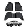 AUSGO Car Floor Mats for Toyota Hilux Dual Cab 2005-2015 All-Weather Floor Liners