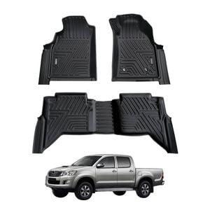 AUSGO Car Floor Mats for Toyota Hilux Dual Cab 2005-2015 All-Weather Floor Liners