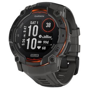 Garmin Instinct 3 Solar Watch 50mm - Black w Charcoal