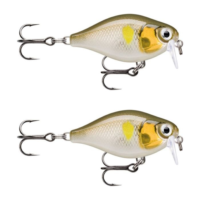 2x Rapala 3.5cm X Light Crank Shallow Run Crankbait Fishing Lures - Ayu