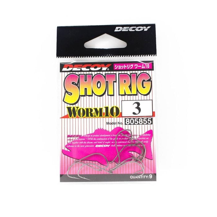 Decoy Worm 10 Drop Shot Wacky Fishing Hook 3