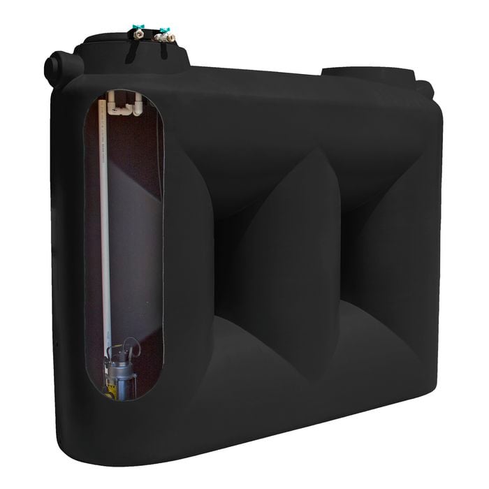 Clark Tanks 2000L Black Tradepack Tank And Davey Evo MK2 Pump