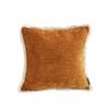SOGA 45cm Sunset Orange Chenille Throw Pillow – Textured with Tassels