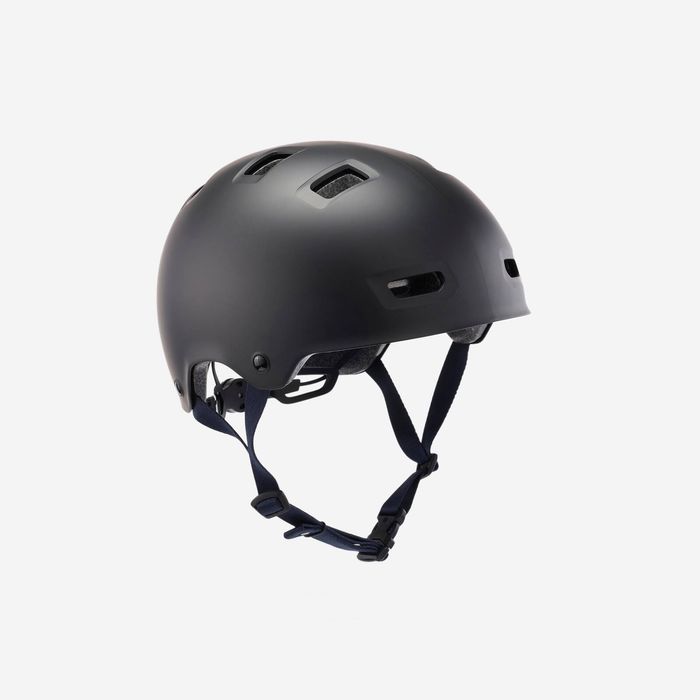 Decathlon - Inline Skating Skateboarding Scootering Helmet Mf500 - Black/blue - L/59-62cm