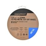 Craftright Metal Cut-Off Wheel (10 Pack) - 125x1x22mm