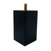 Adoored 53 x 53 x 100mm Black Square Pine Furniture Leg