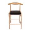 Sk Designer Living | Replica Hans Wegner Elbow Counter Stool | Natural & Black