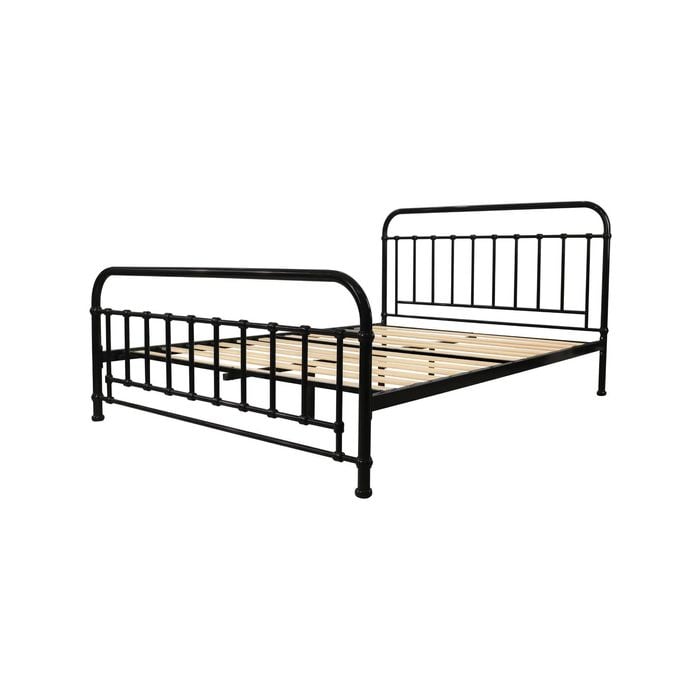 Metallica Queen Bed Size Metal Frame Platform Mattress Base - Black