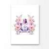 Perfume With Purple Pink Flowers Print 100% Australian Made 50x75cm (Stretched Canvas)