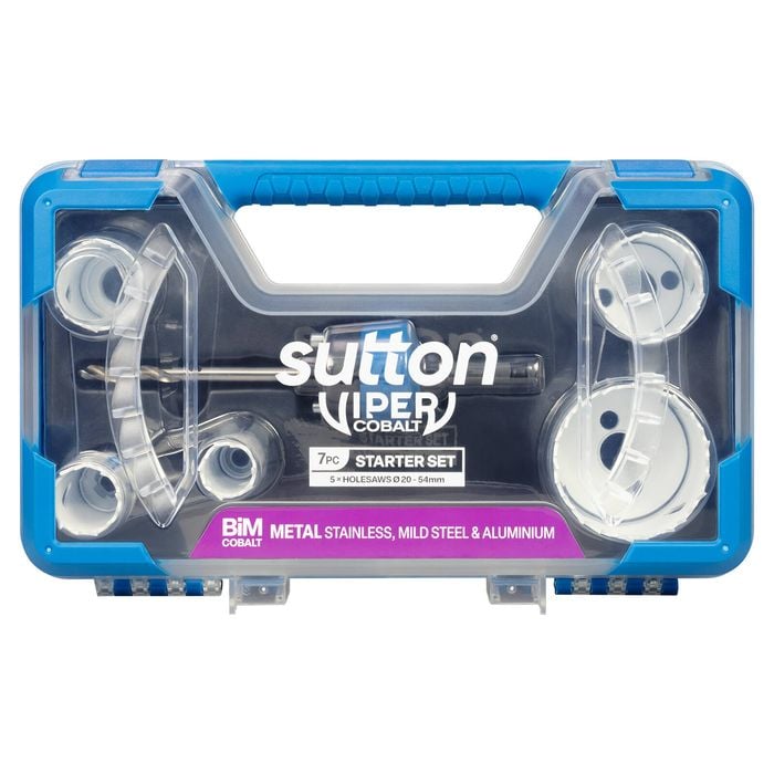 Sutton Tools 20-54mm Bi-Metal Viper Cobalt Starter Holesaw Set 7 Piece