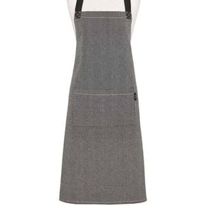 Ladelle Eco Recycled Cotton Kitchen Cooking Apron Charcoal 70x89cm
