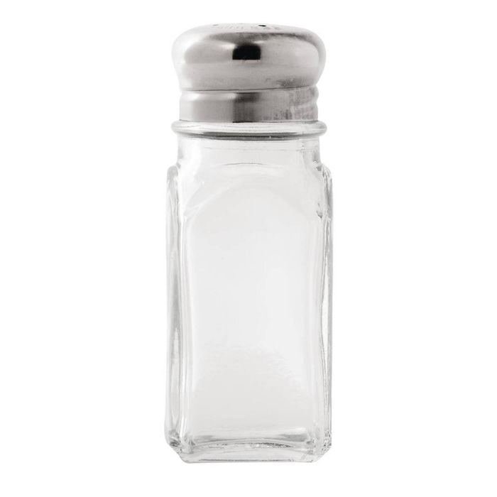 Olympia Salt And Pepper Shakers Nostalgic 12 Pack 100mm X 40mm 59ml Glass Stainless Steel Commercial Catering Tableware