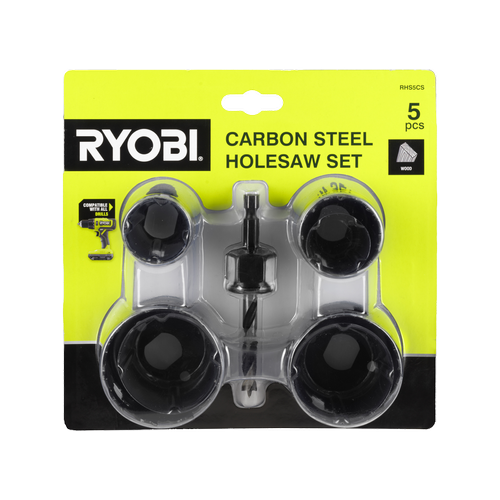 Ryobi 5 Piece Carbon Steel Hole Saw Set Bunnings Australia