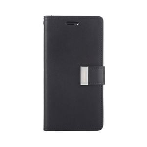 Goospery Rich Diary Case for iPhone 14 Pro Max - Black