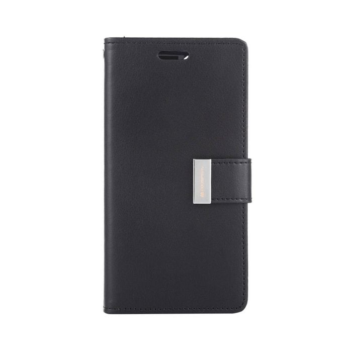 Goospery Rich Diary Case for iPhone 14 Pro Max - Black