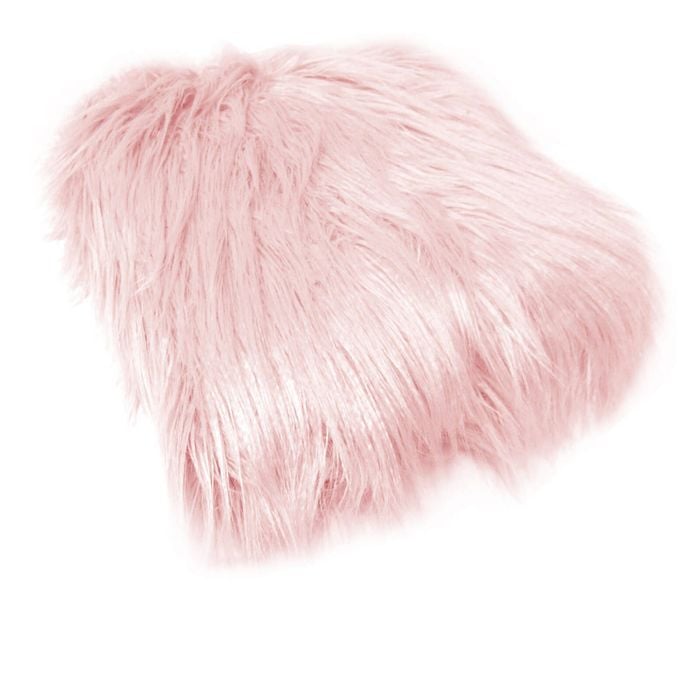 Mia Luxury Long Hair Faux Fur Throw Rug 127 X 152 Cm Pink