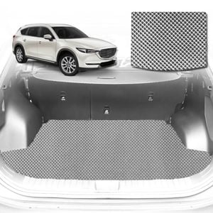 6D Diamond Car Boot Mat for Mazda CX-8 (KG)2018-Current-Cargo Mat-Grey-Outback GT