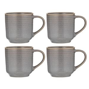 Ladelle Melange Set of 4 Mugs - Light Grey
