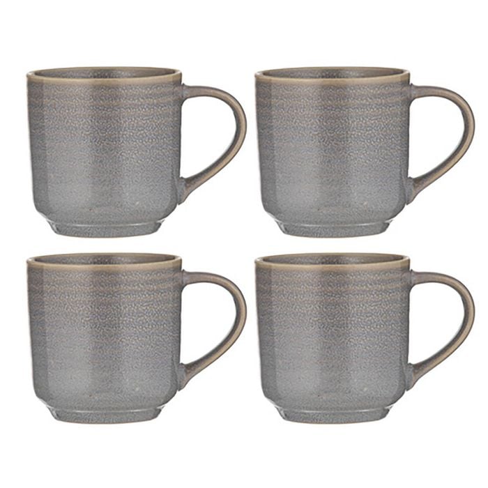 Ladelle Melange Set of 4 Mugs - Light Grey