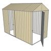 Build-a-Shed 1.5 x 3.0 x 2.3m Front Gable Dual Door Narrow Shed - Cream