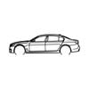 Ignite Laser BMW Gi2 750Li Silhouette Metal Wall Art Coated Black 15.7inch/40cm
