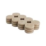 Surface Gard 19mm Beige Round Adhesive Felt Pads - 24 Pack