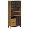vidaXL Tall Cabinet Sideboard Cupboard Storage Cabinet FLAM