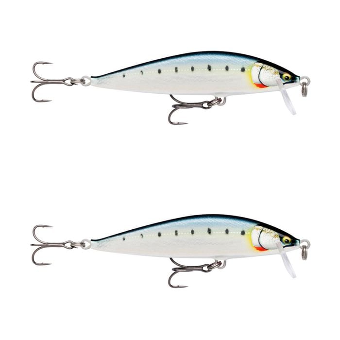 2x Rapala 9.5cm Countdown Sinking Hardbody Balsa Fishing Lures -Gilded Maiwashi