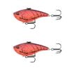 2x 13 Fishing 2.5 Inch El Diablo Vibe Lipless Crank Lures - Mudbug Punch