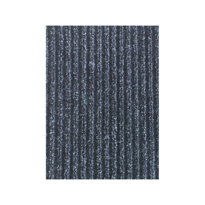 Q'Decor 2m Dark Grey Gel Back Ribbed Marine Carpet