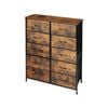 Levede 10 Chest of Drawers Timber Tallboy Dresser Brown