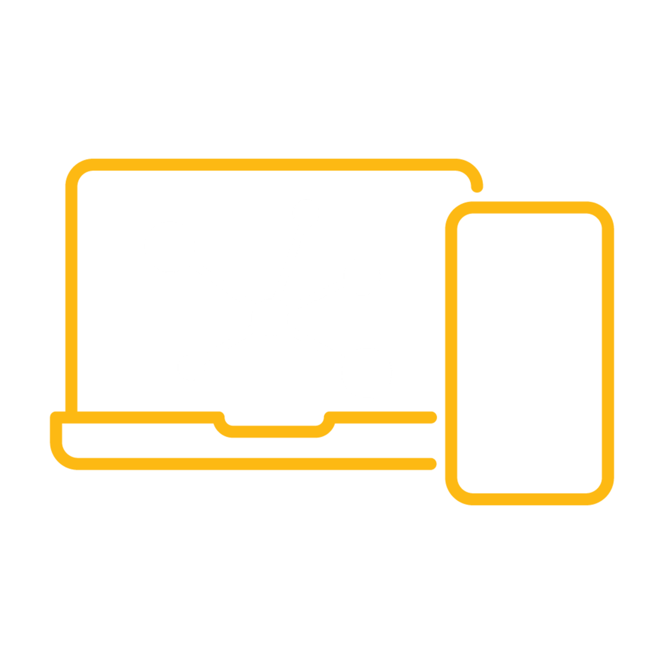 Laptop and mobile icon