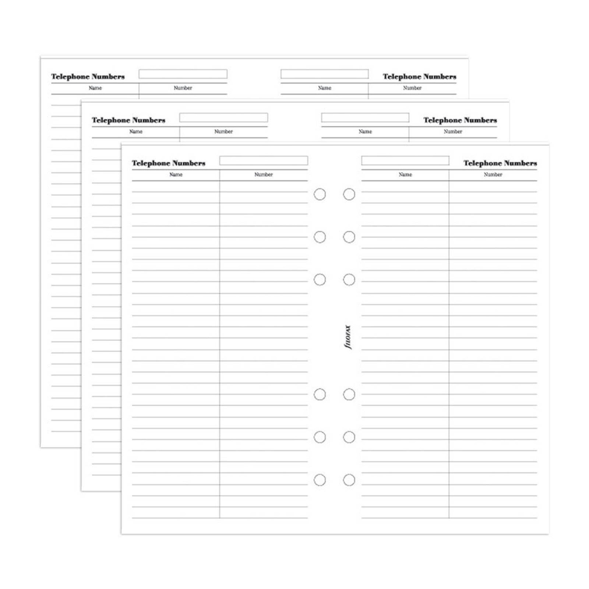 3x Filofax Pocket Notebook Refill Name/telephone Number Note Personal ...