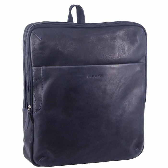 Pierre Cardin Rustic Large Leather Backpack  Rucksack  Wo Midnight
