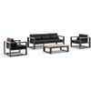 Balmoral 3+1+1 Seater Outdoor Aluminium And Teak Lounge Setting