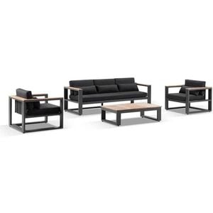 Balmoral 3+1+1 Seater Outdoor Aluminium And Teak Lounge Setting