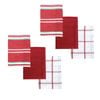 Ladelle Brick Set of 6 Cotton Kitchen Towels Red Design 6