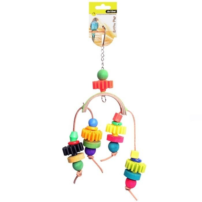 Arc With Plastic Disc And Beads 28cm Bird Toy (Avi One)