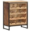 vidaXL Rough Mango Wood Wine Cabinet Wooden Dining Room Kitchen Rack Furniture