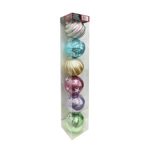Deck The Halls Jumbo Bauble Ornament - 6 Pack