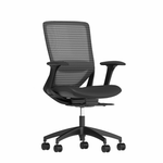 OLG Office Engage Ergonomic Task Chair Lumbar Support, Arms, Black Base/Mesh & Upholstery