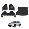 AUSGO Double-Layer Floor Mats & Boot Liner Set for Toyota Kluger 2013-2020 Car Floor Liners Cargo Mat