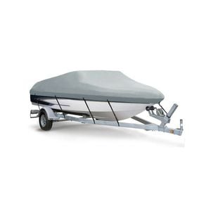 Waterproof 17-19ft 600d Boat Cover Trailerable Jumbo Strap Zip Marine Uv-protect