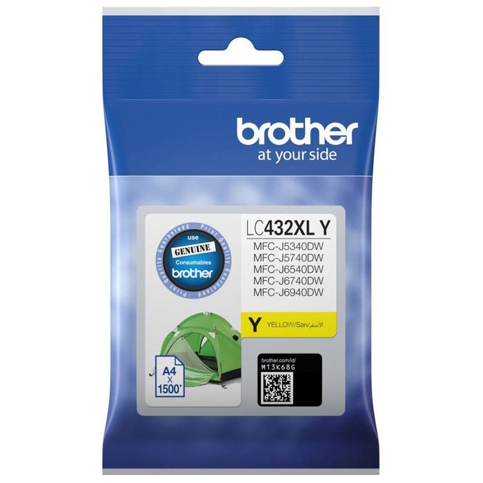 Brother Brother LC432XL Yellow High Yield Ink Cartridge Toner LC-432XLY