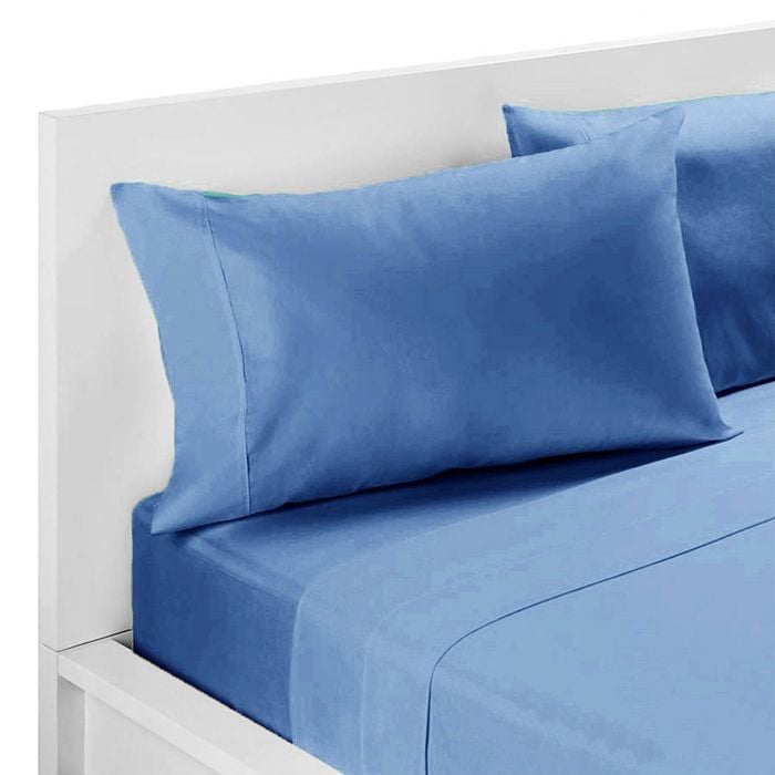 Bloomington 250TC Polyester Cotton Sheet Set King Steel Blue