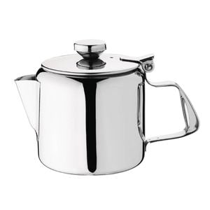 Olympia Teapot Concorde Mirror Finish Stainless Steel 410ml 14oz Commercial Kitchen Beverage Service