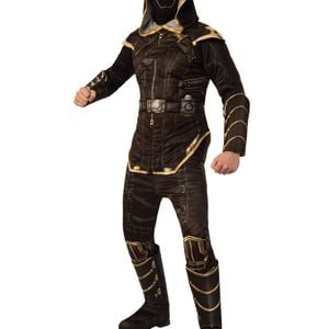 Marvel Avengers Ronin Halloween Costume for Adults with Hooded Shirt, Pants and Veil Mask - Brown & Gold Colour, Extra large