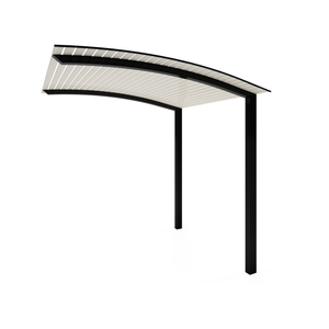 Exterior Life 6.0m Miami Curved Black/Surfmist Pergola