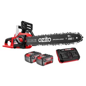 Ozito PXC 36V (2x18V) 36mm (14") Brushless Chainsaw 4.0Ah Kit PCSK-3540