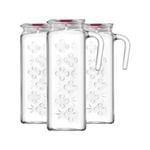 Bloom Decorated Water Jug Set - 1.2l - Pack Of 6